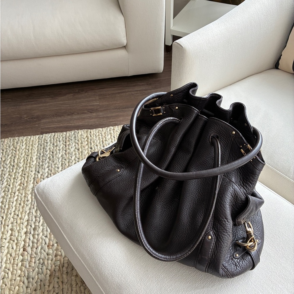 Cole Haan Black Satchel with Structured Design